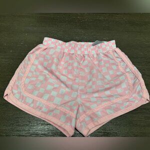 Champion Youth Girls Pink and White Checkerboard Athletic Shorts Size 7/8